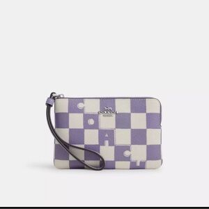 ❤️❤️❤️NWT Coach corner zip wallet/wristlet/checkerboard print ❤️❤️❤️